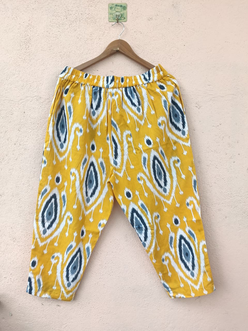Vibrant Mustard Yellow Ikat Pant