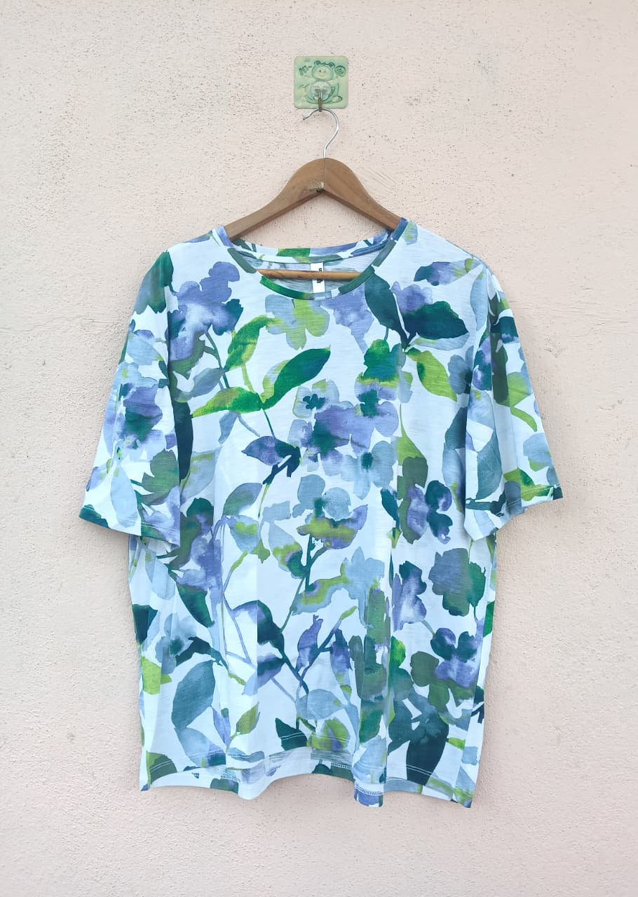 Watercolor Floral Printed T-Shirt
