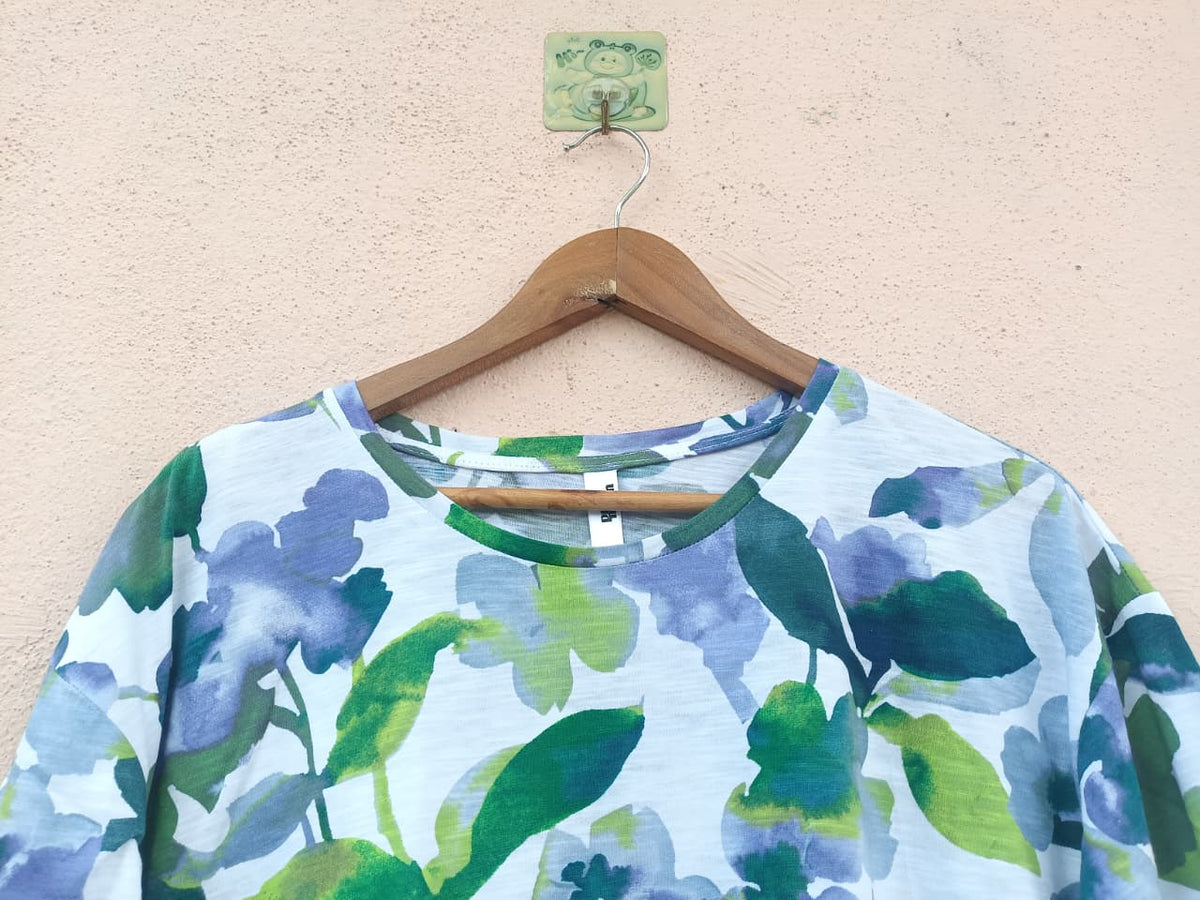 Watercolor Floral Printed T-Shirt