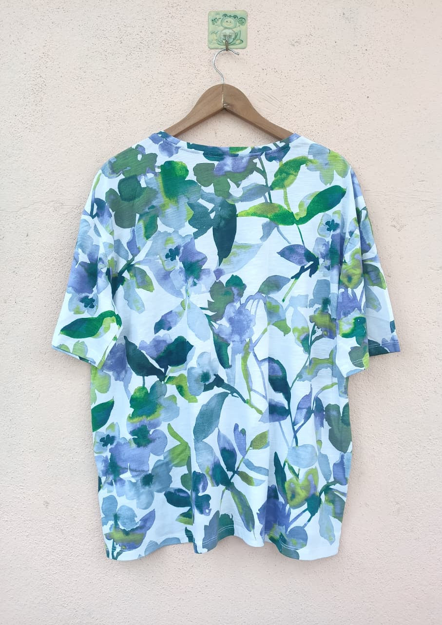 Watercolor Floral Printed T-Shirt