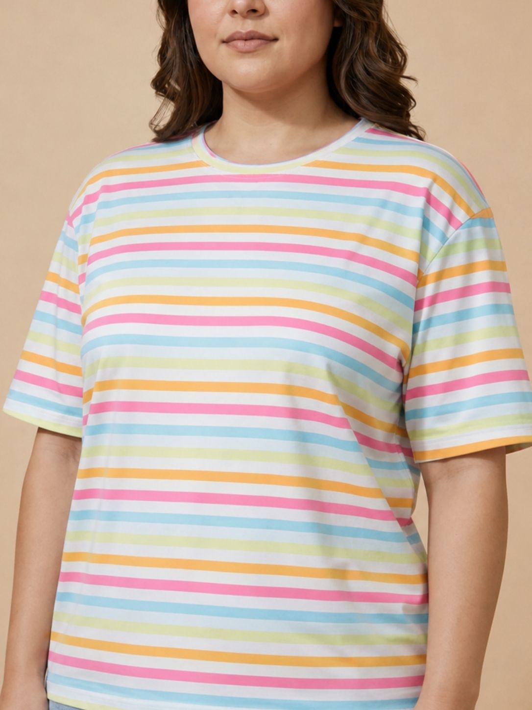 Multi-Stripe Oversized T-Shirt
