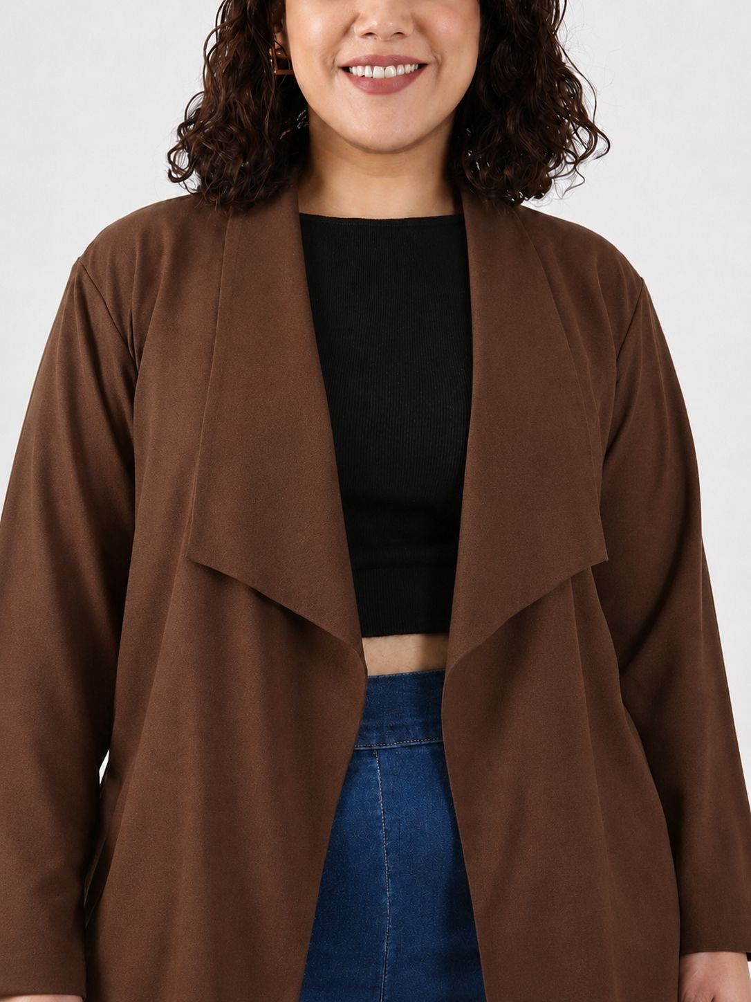 Light Brown Waterfall Jacket