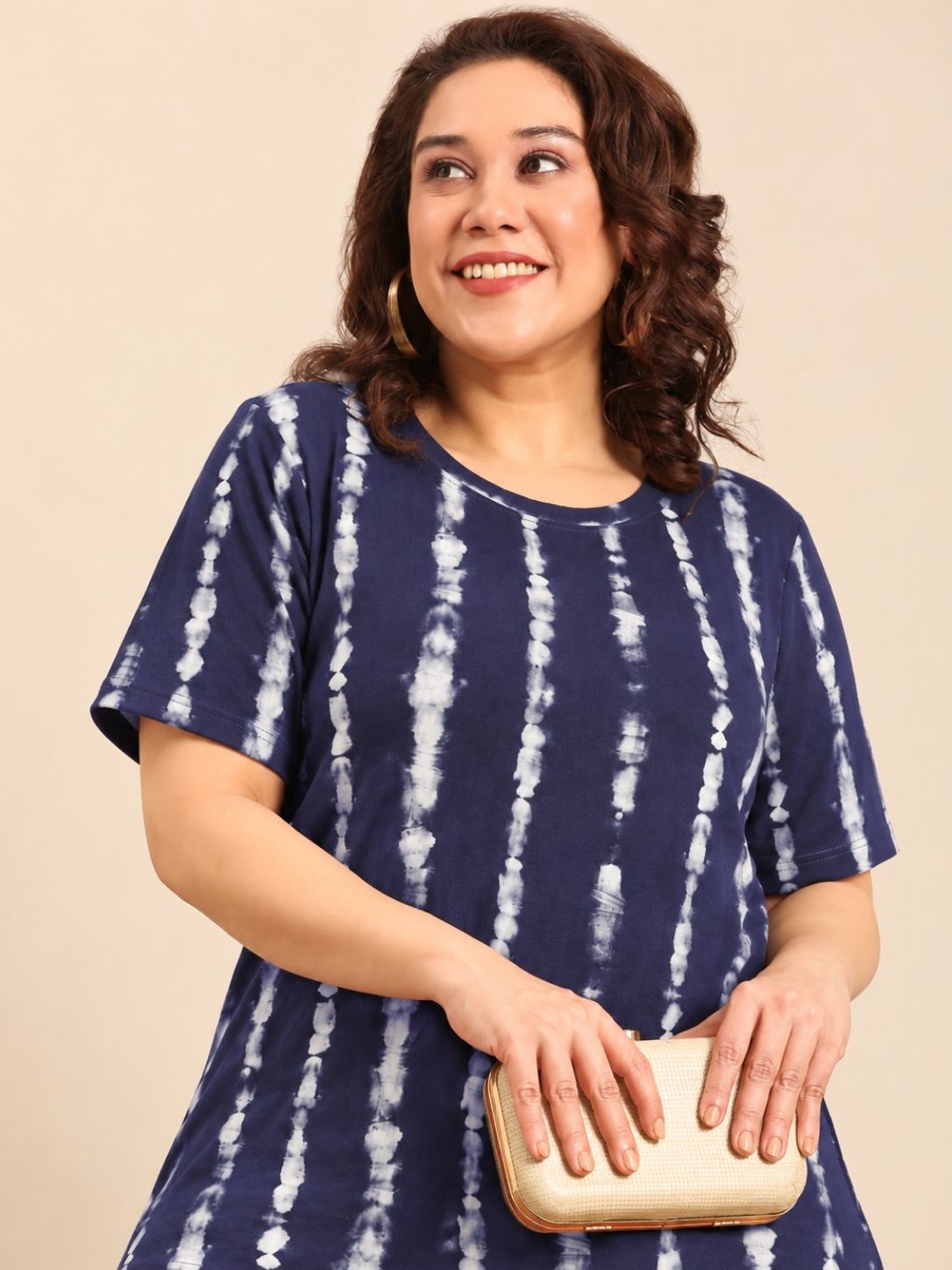 Navy and white Tie-Dye Co-ord Set (2 Piece)