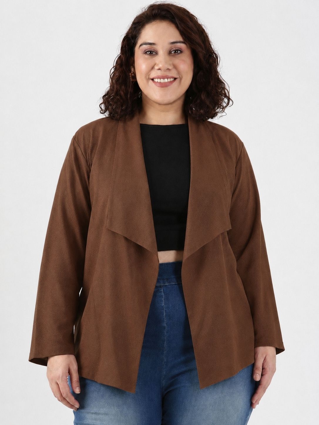 Light Brown Waterfall Jacket