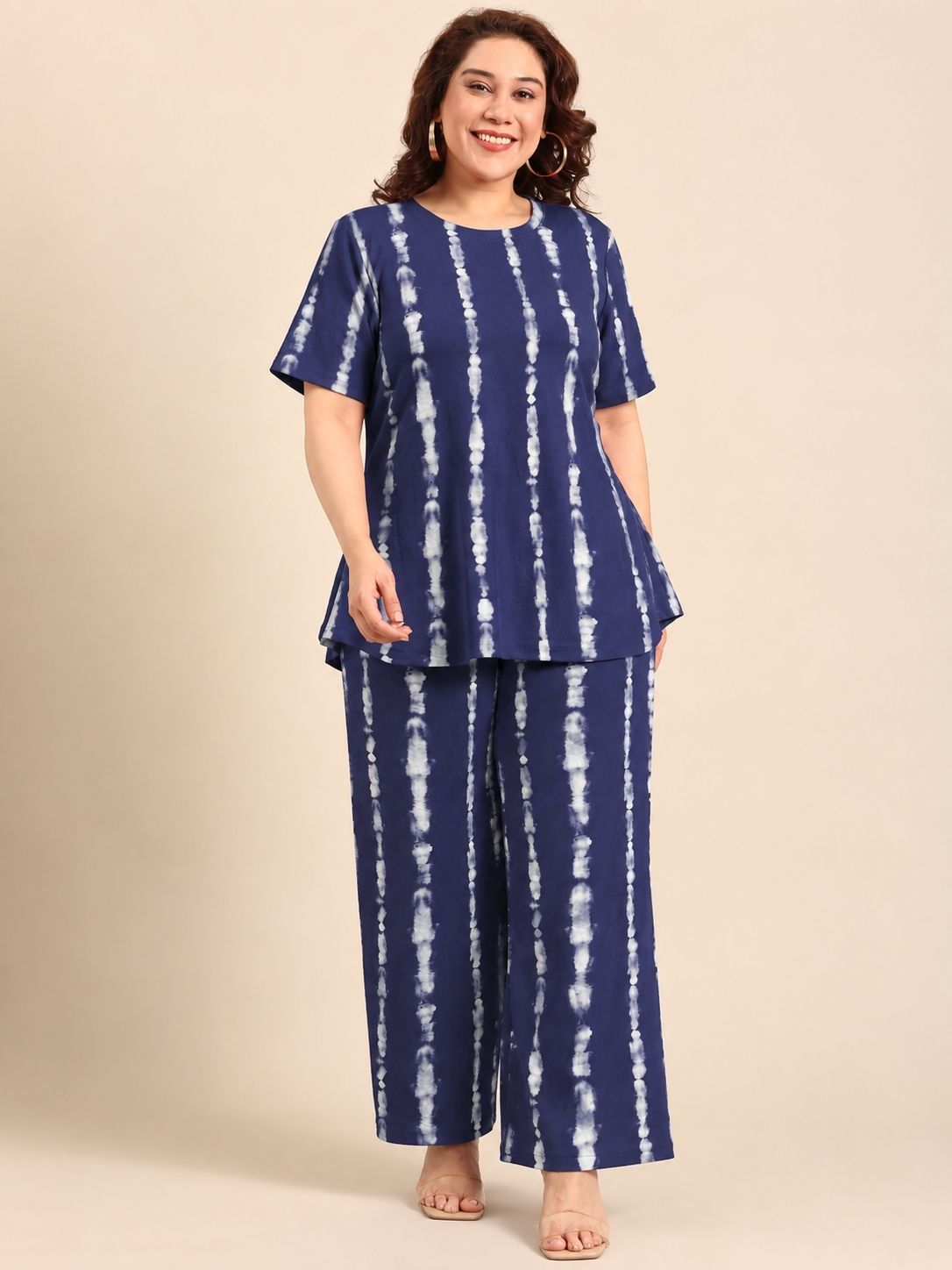 Navy and white Tie-Dye Co-ord Set (2 Piece)
