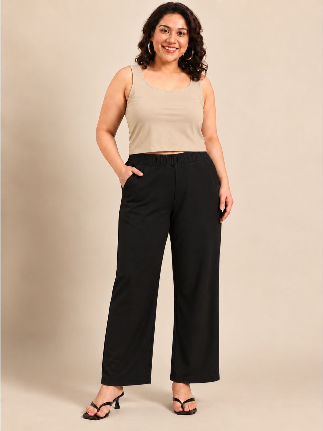 Black High-Waist Trousers