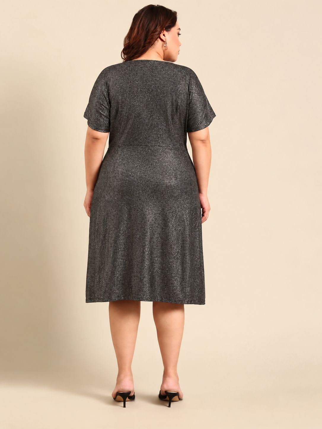 Black Shimmer Party Dress