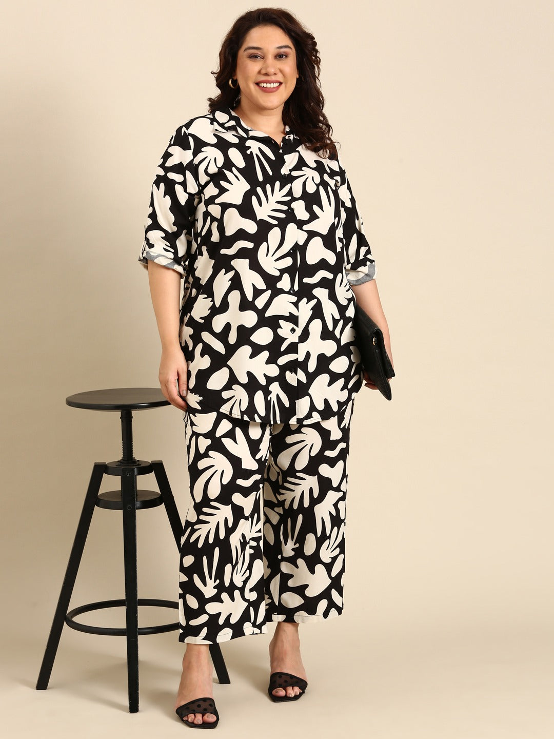 black and white co-ord set (2 piece) For Women by The Pink Moon