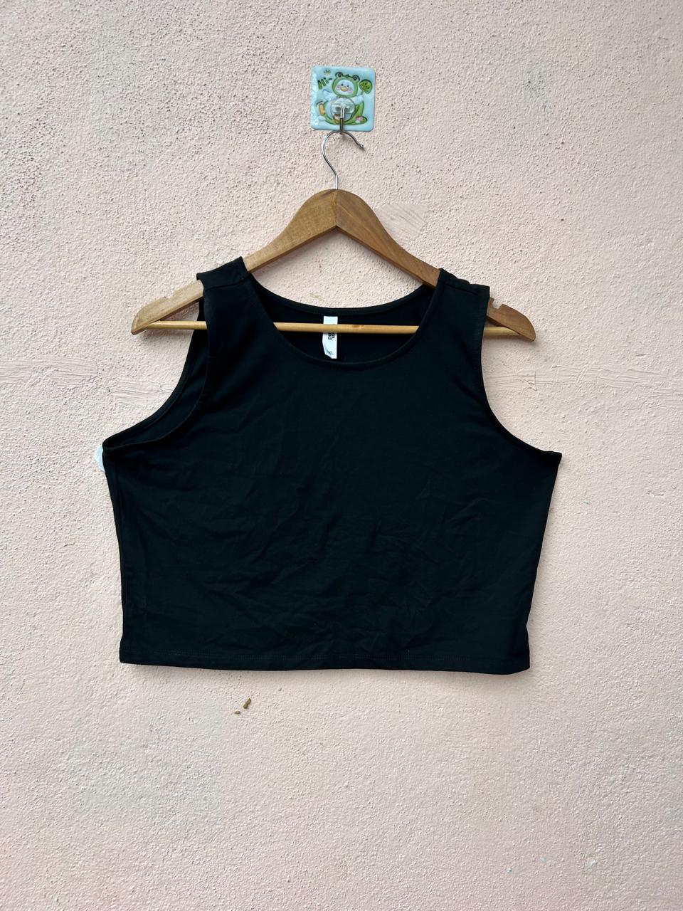 Black Tank Crop Top