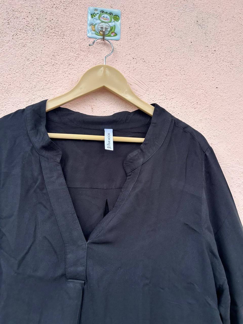 Black V-Neck Top