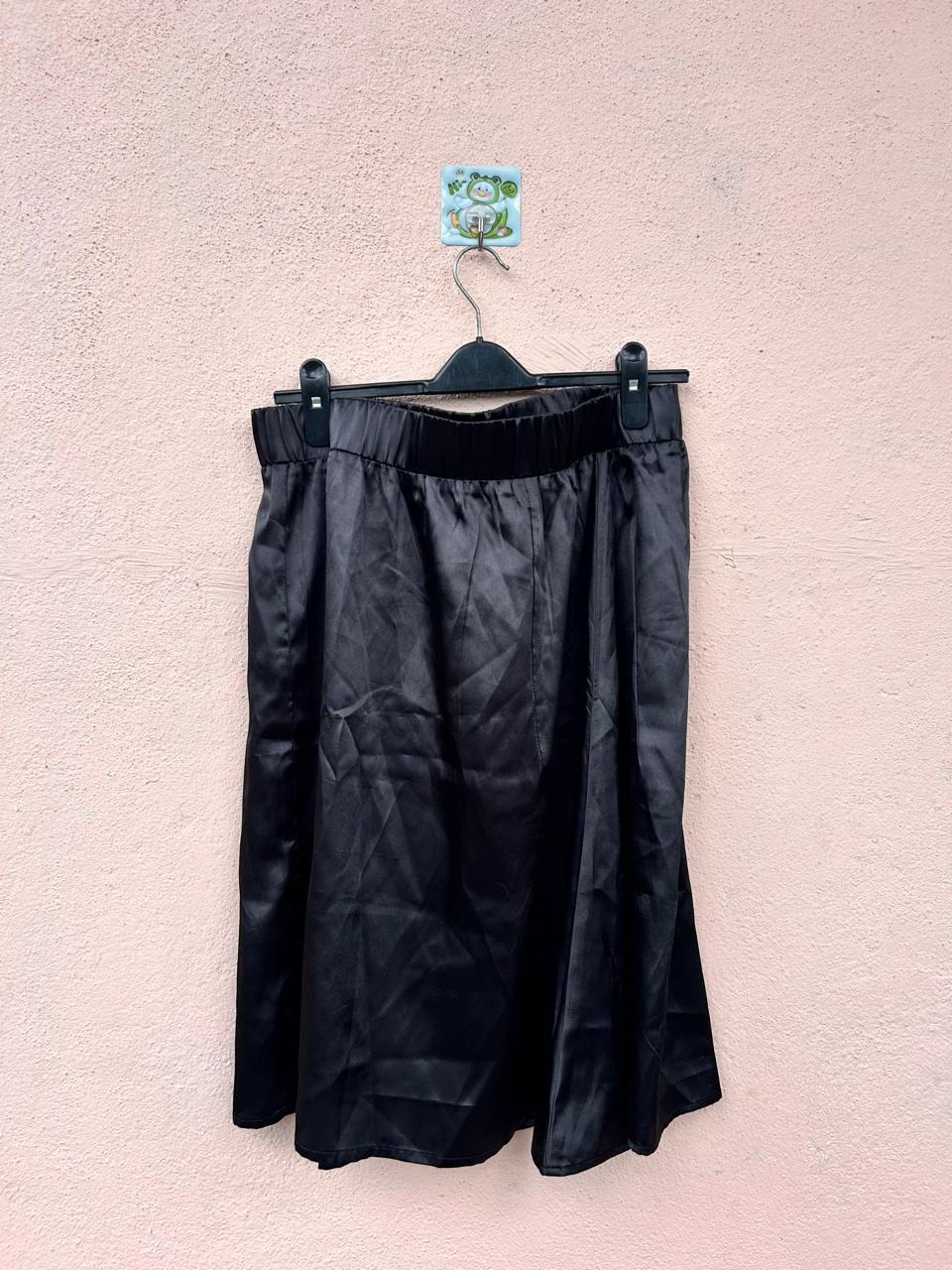 Black Satin Skirt
