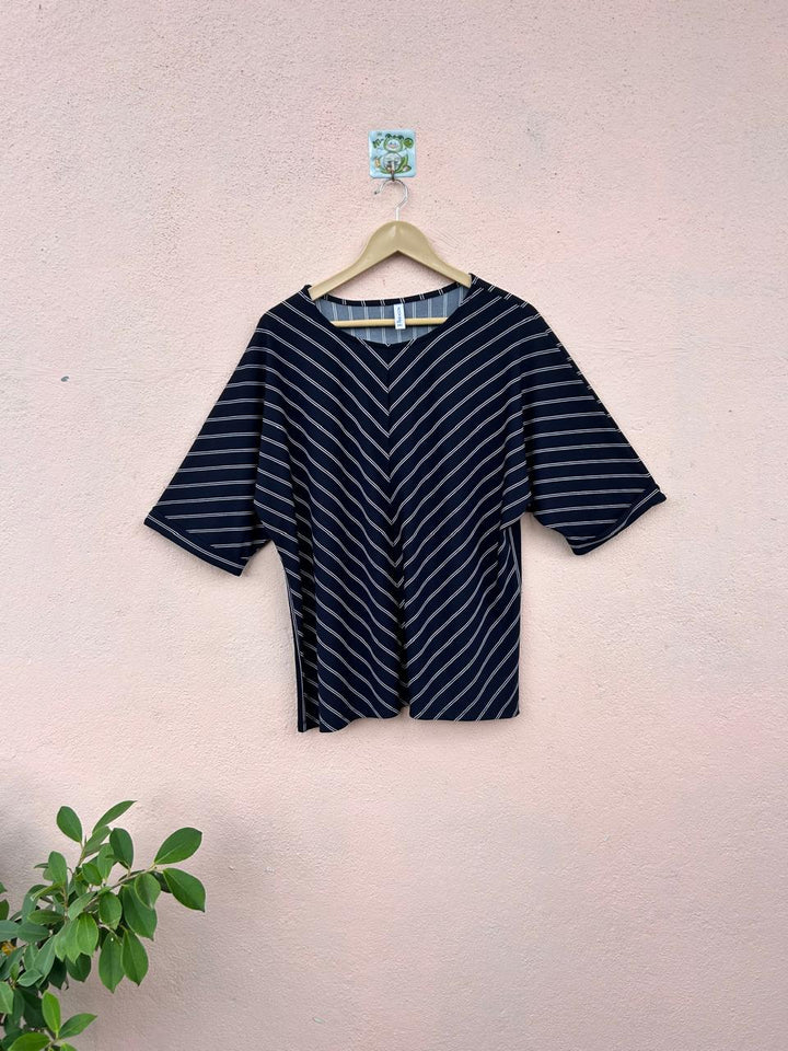 Blue Striped Top