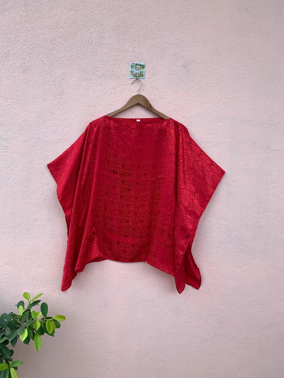 Red Satin Kaftan