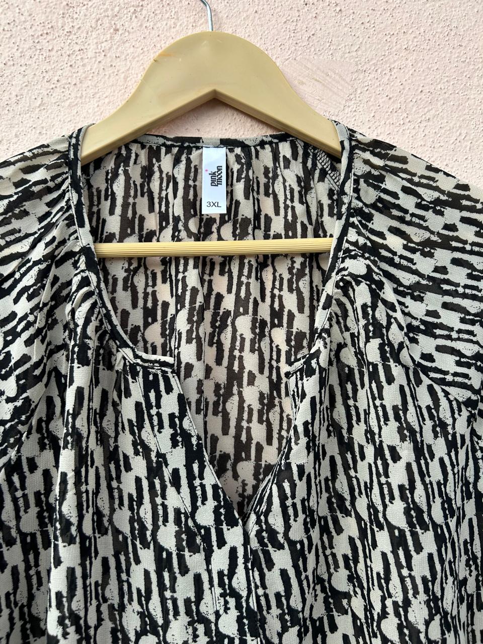 Printed V-Neck Top