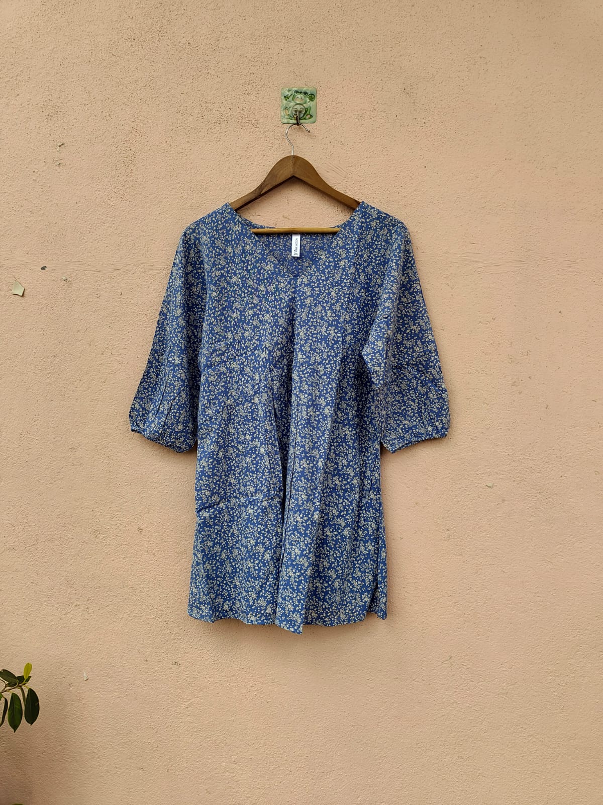 Blue Floral Printed Top