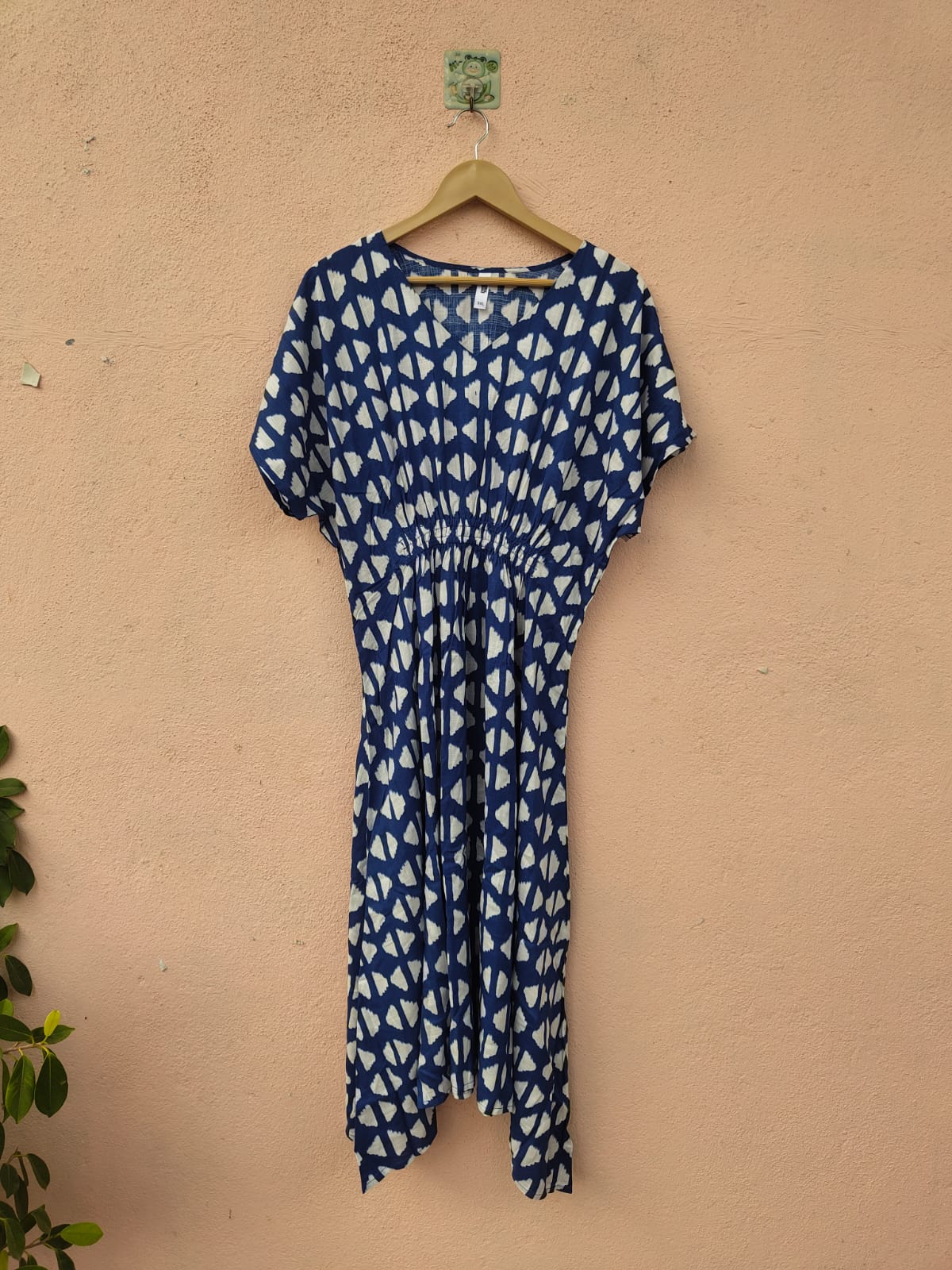 Blue Geometric Printed Dress