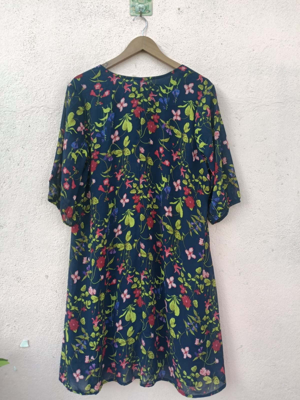 Navy Blue floral Dress