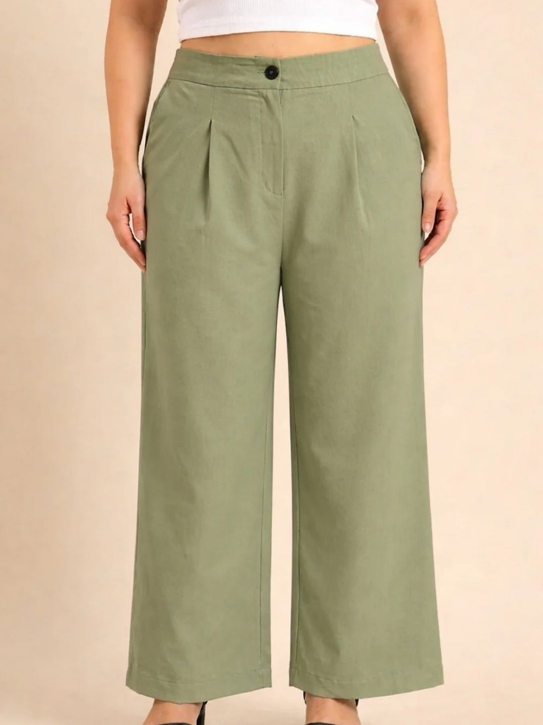 Light Green Korean Pants