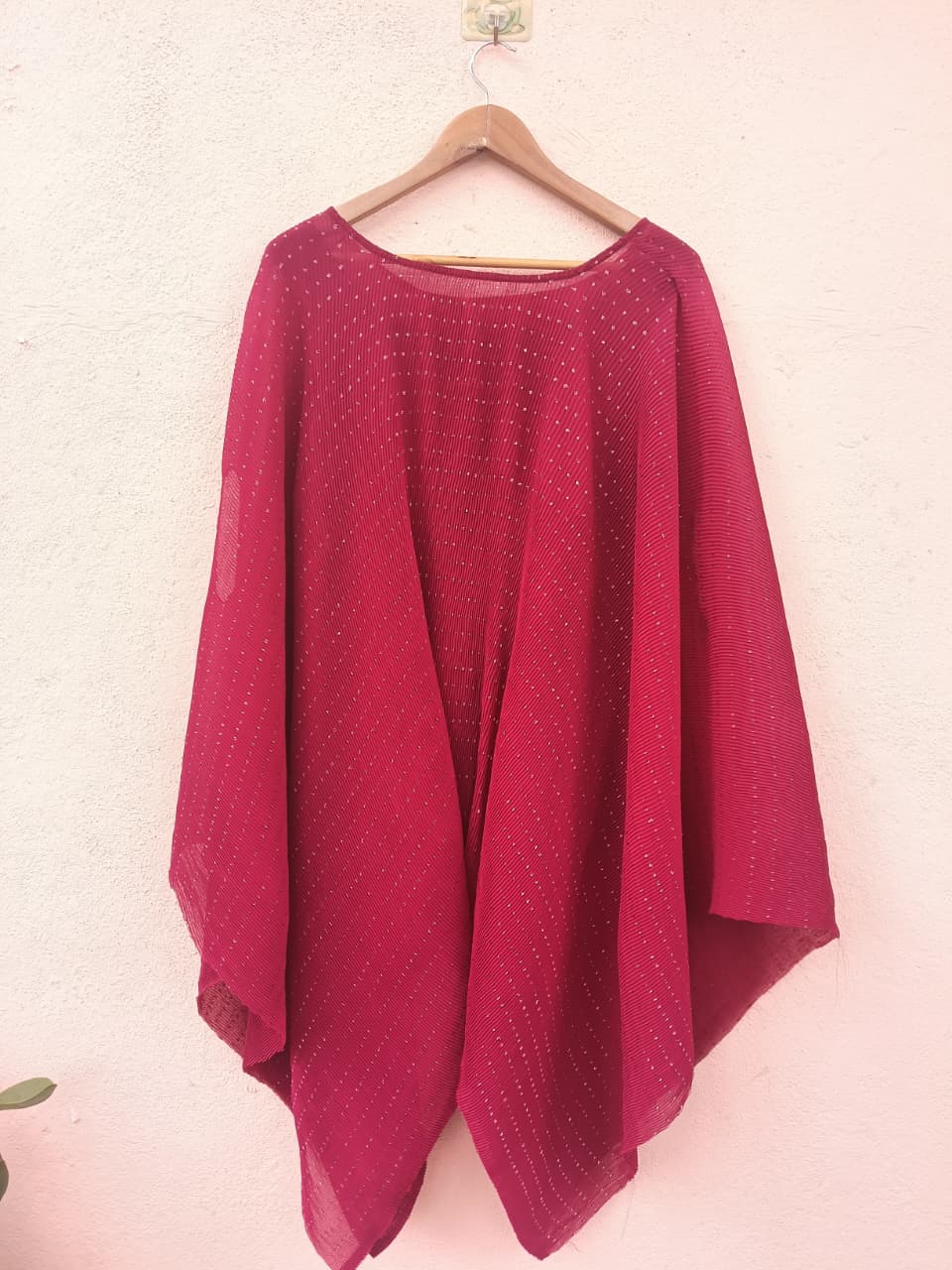 Pink Lurex Kaftan Tunic