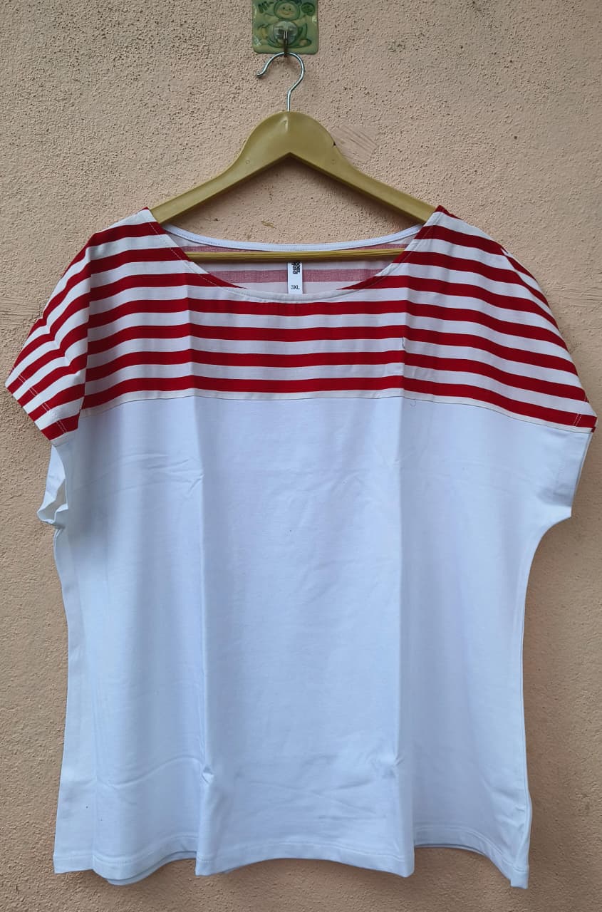 White and Red Tshirt