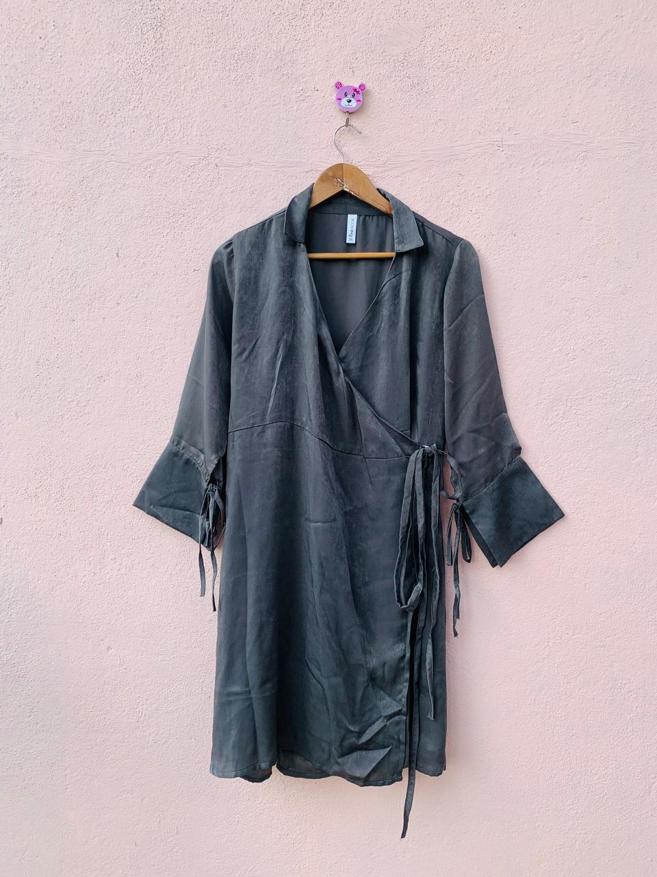 Grey Tie Dress