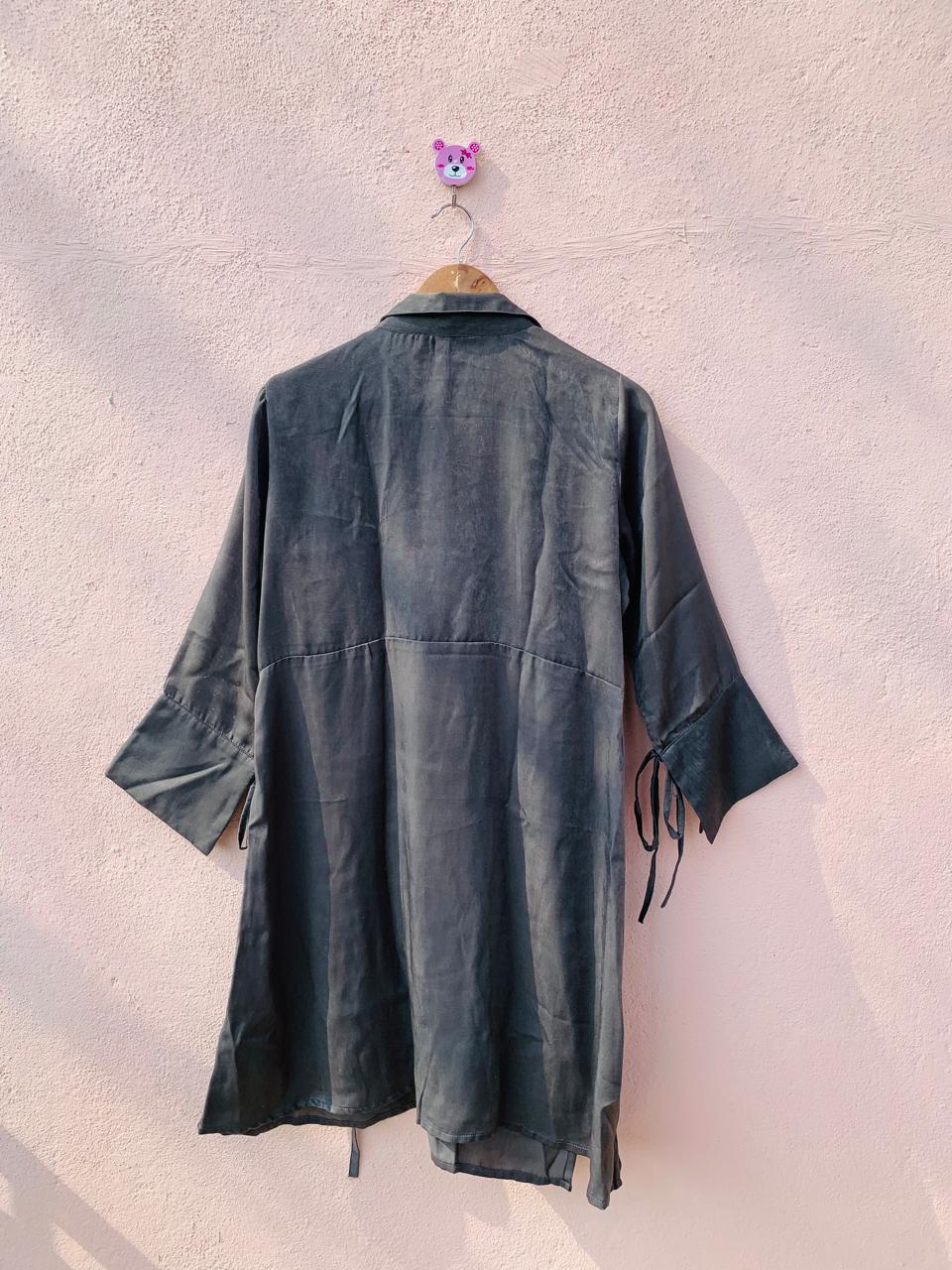 Grey Tie Dress