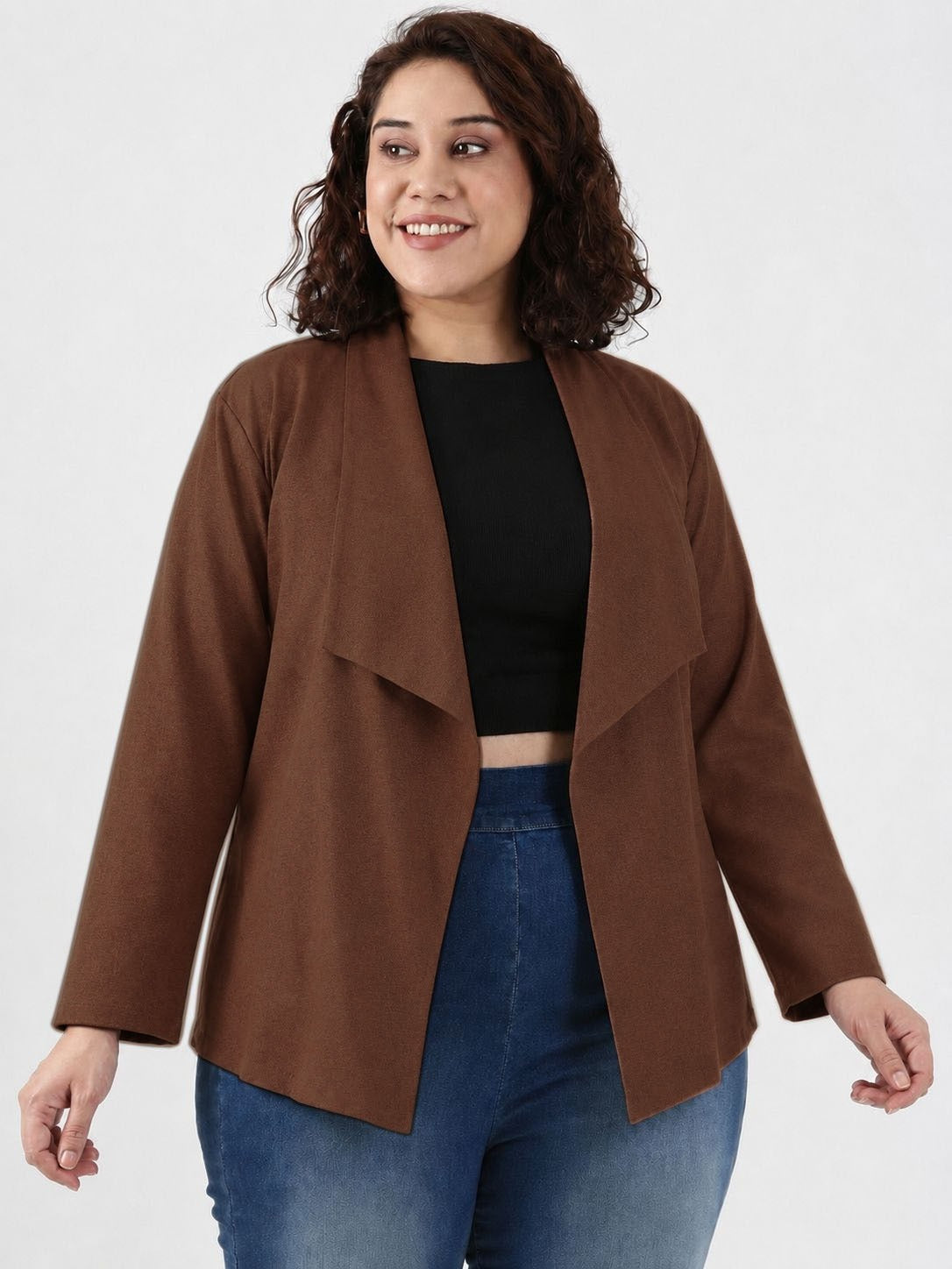 Light Brown Waterfall Jacket