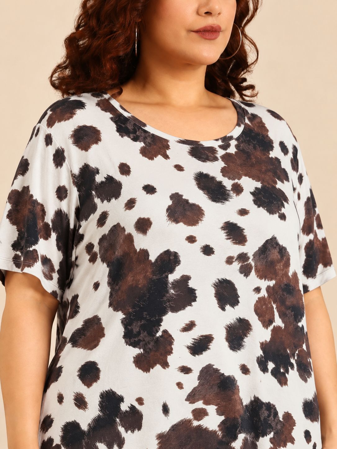 Brown Printed Co-ord Set (2 Piece)