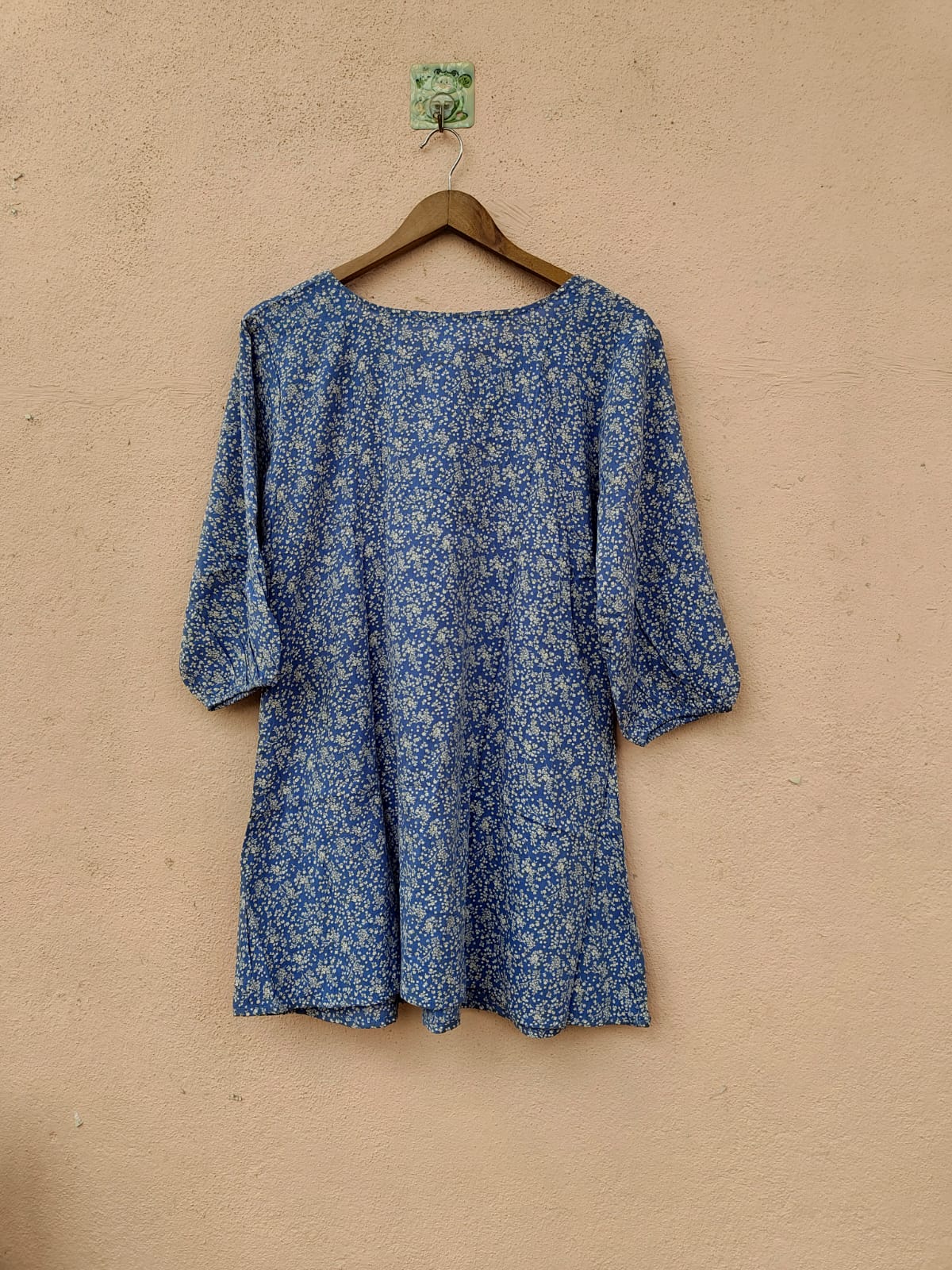Blue Floral Printed Top