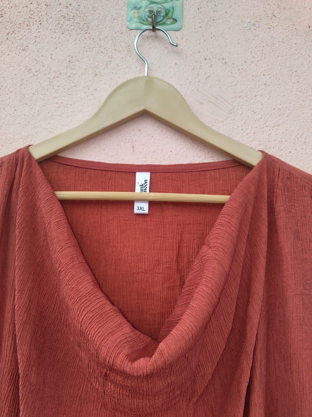 Rust Cowl Neck Top