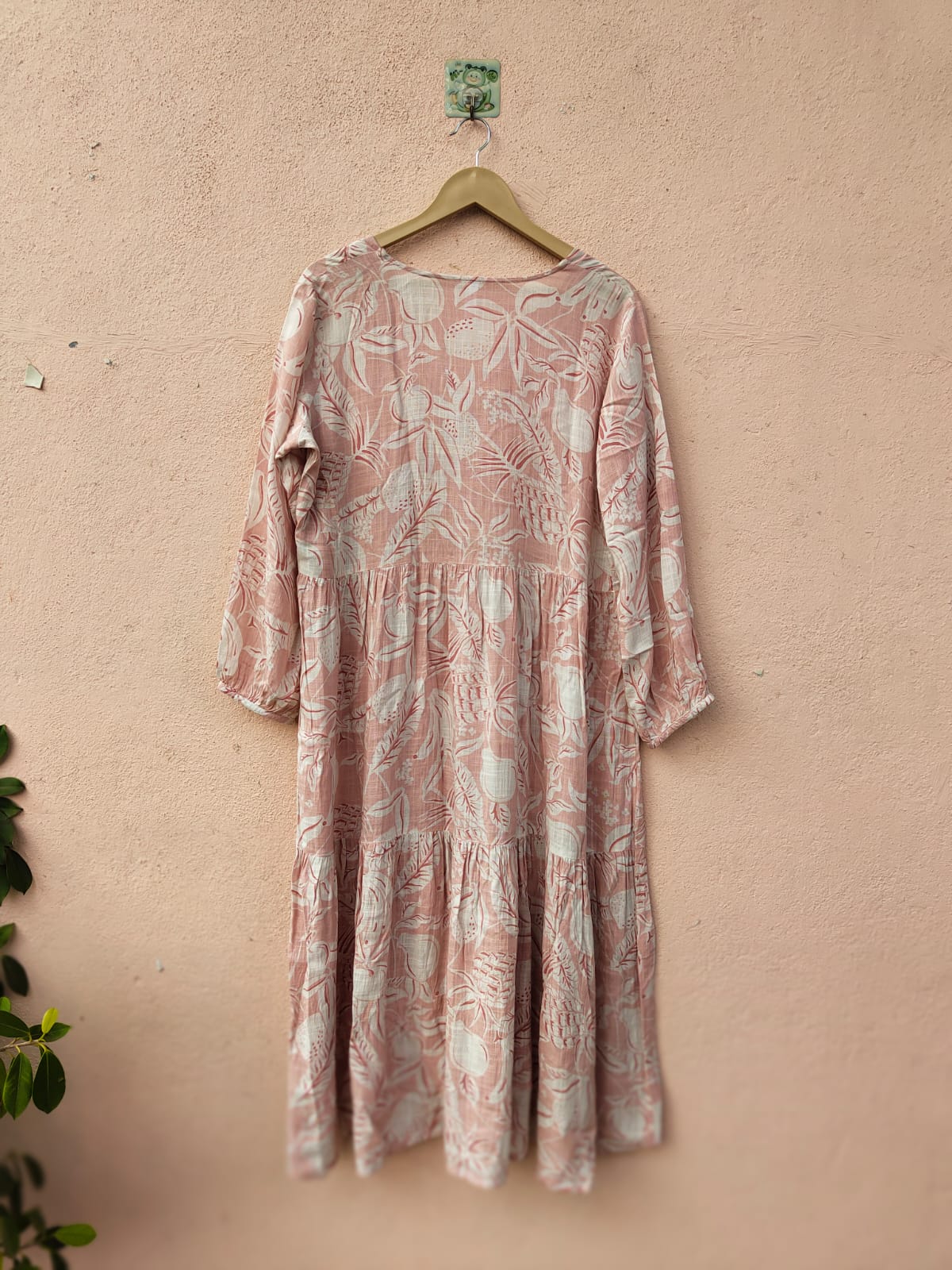 Peach Floral Printed Dress