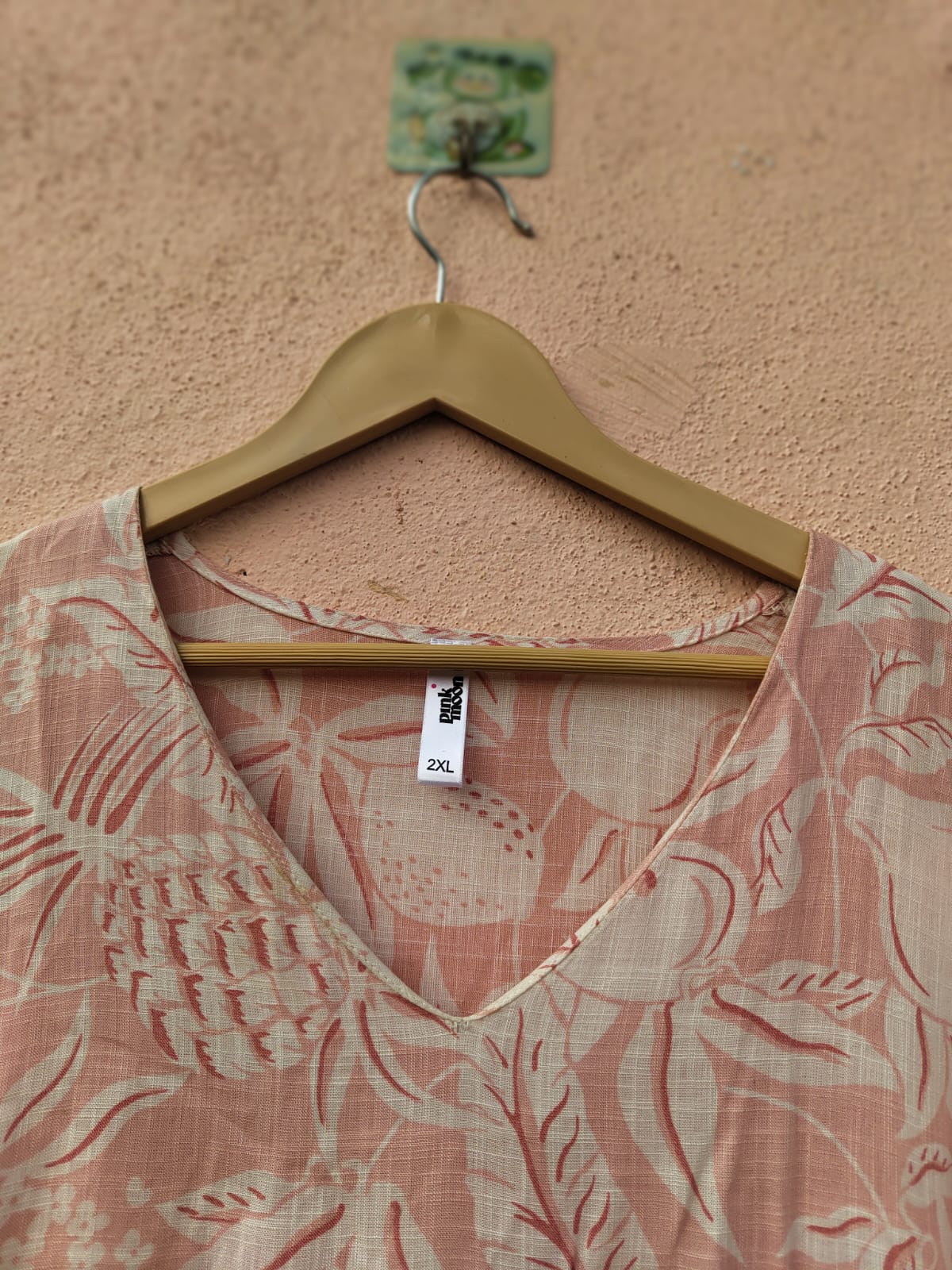 Peach Floral Printed Dress