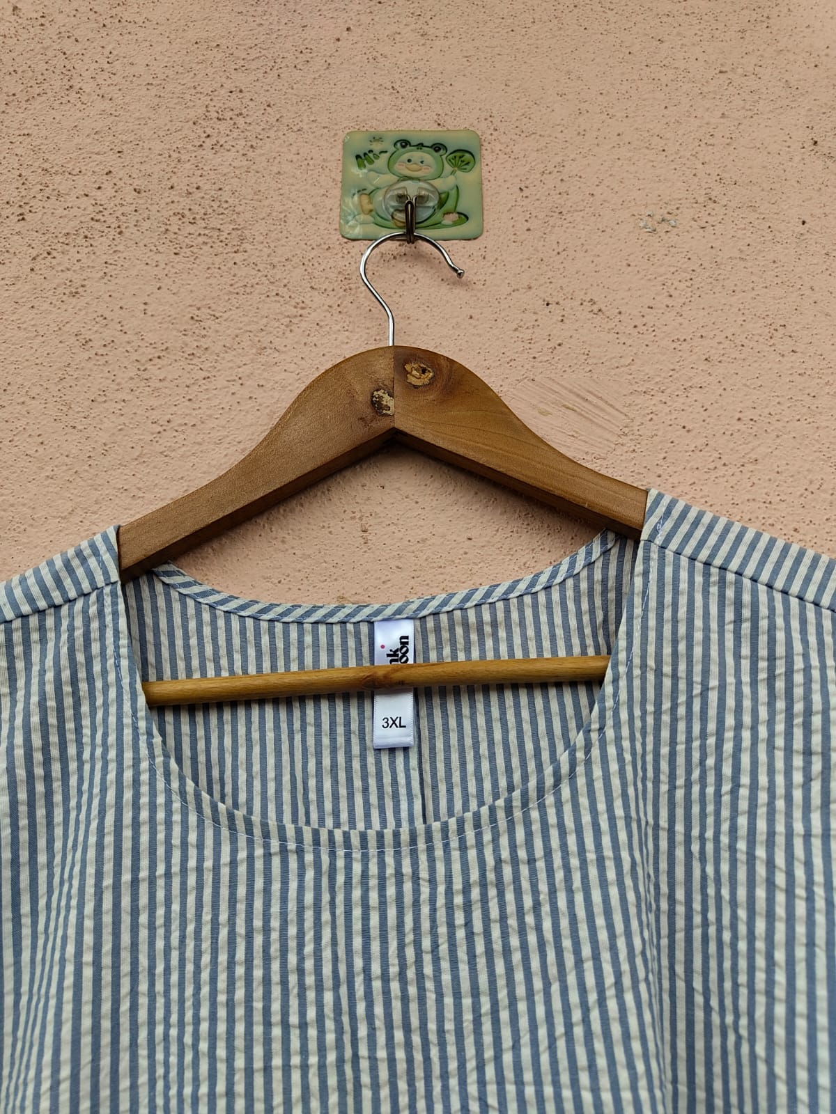 Grey Striped Sleveless Dress