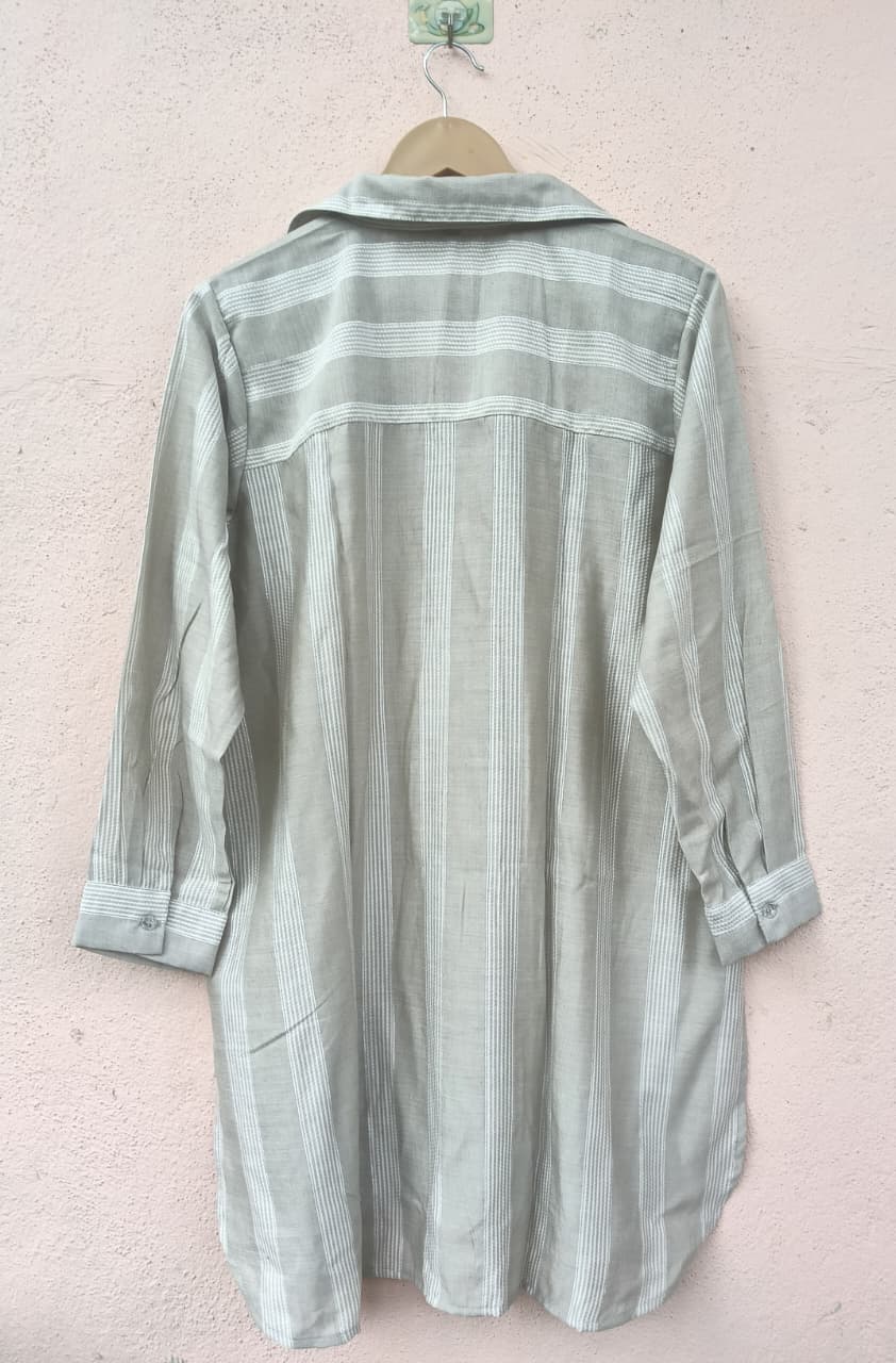Grey Striped Shirt