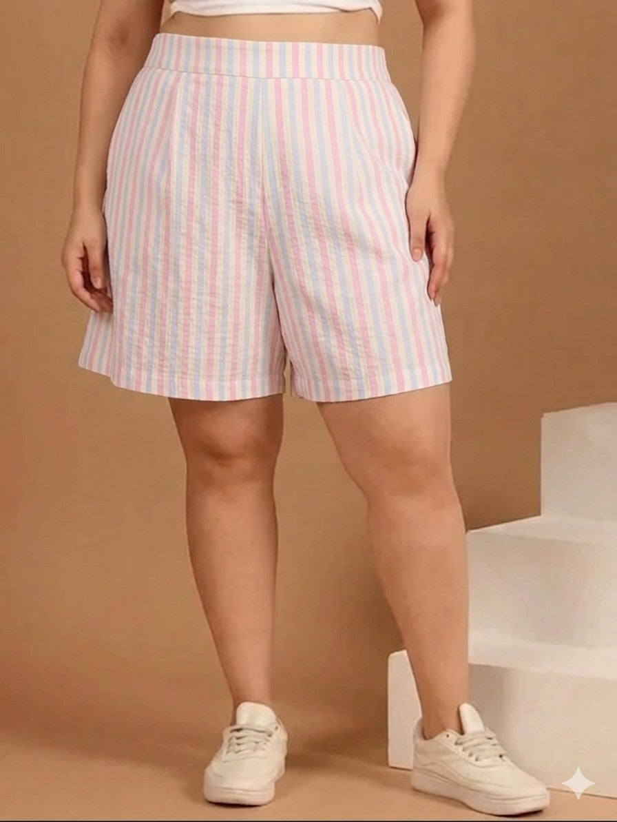 Linen Multi Stripe Shorts