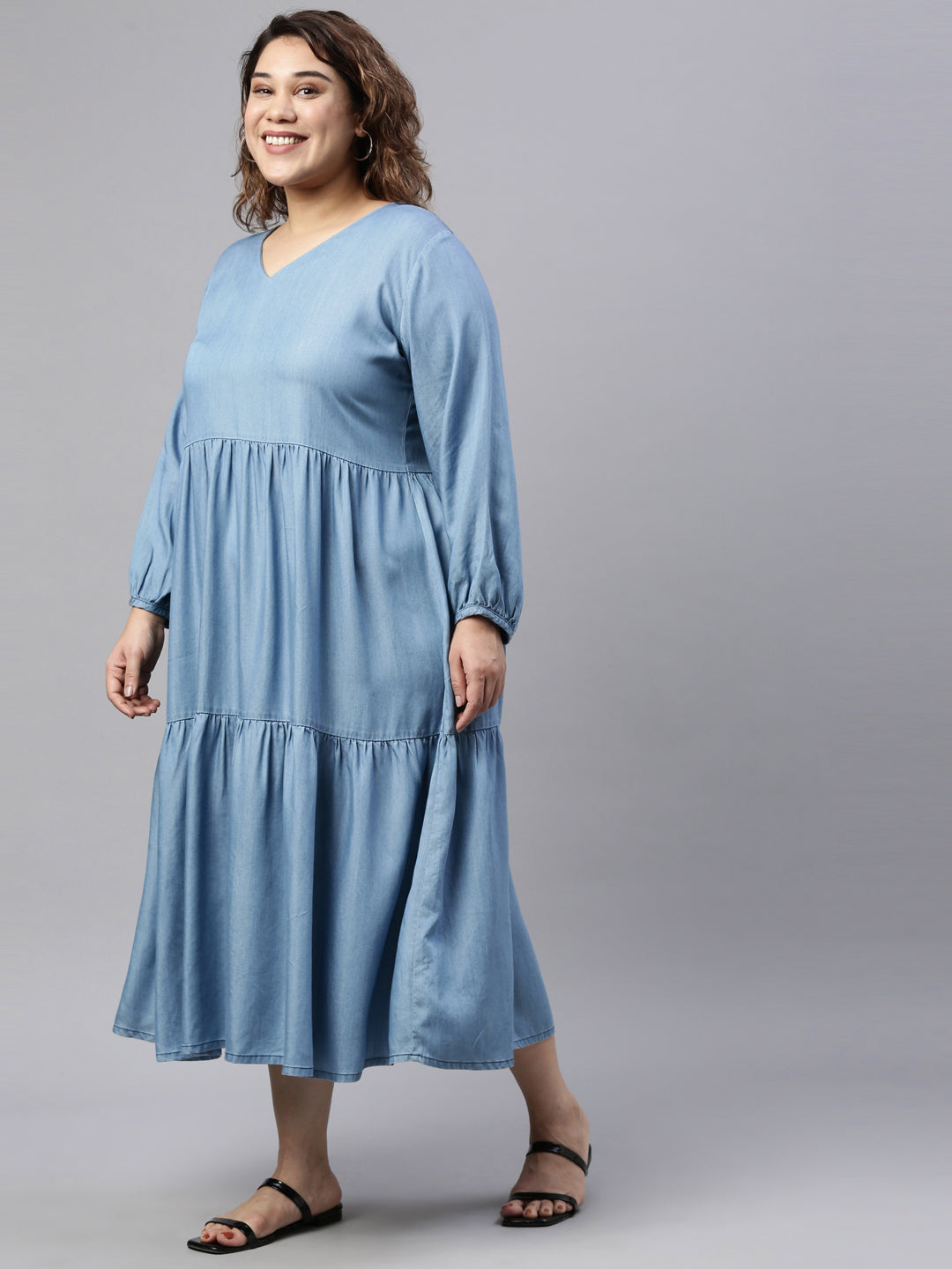 DENIM TIER DRESS