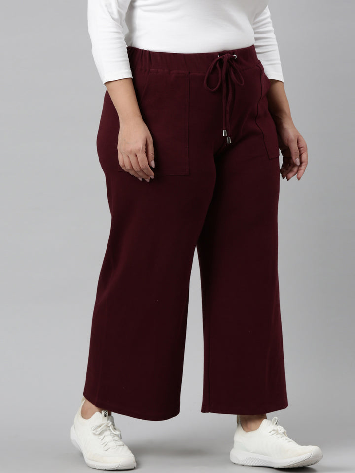 Maroon Rib Palazzo