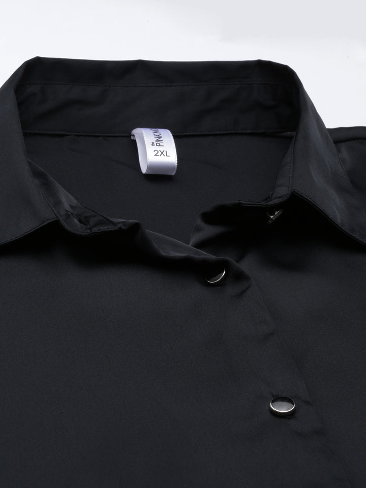 BLACK SATIN KAFTAN