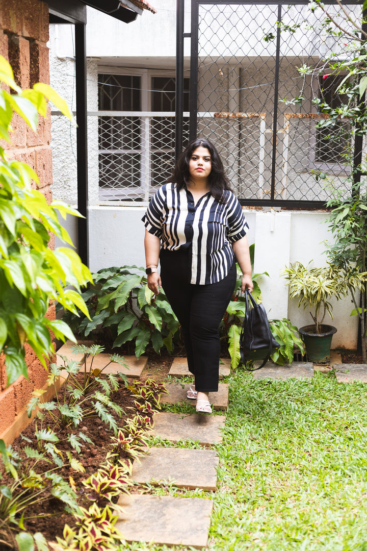 Black and White Striped Shirt