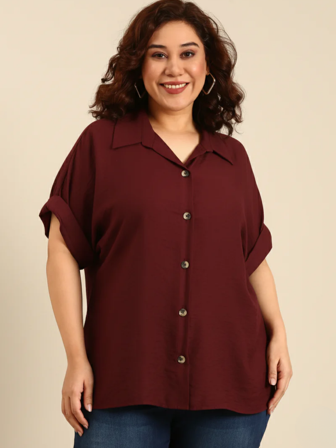 Burgundy Viscose Shirt