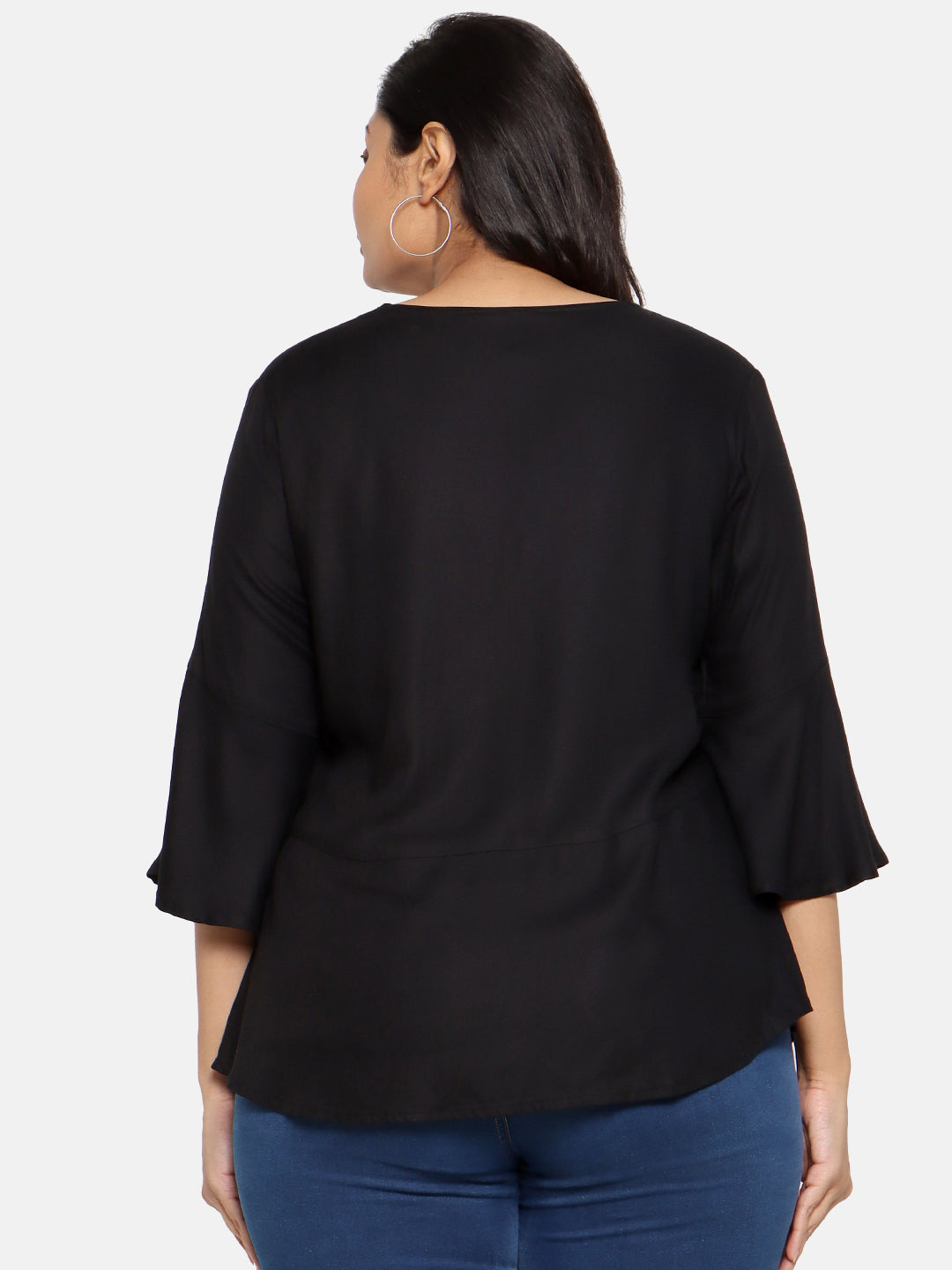 Women Black Solid Top