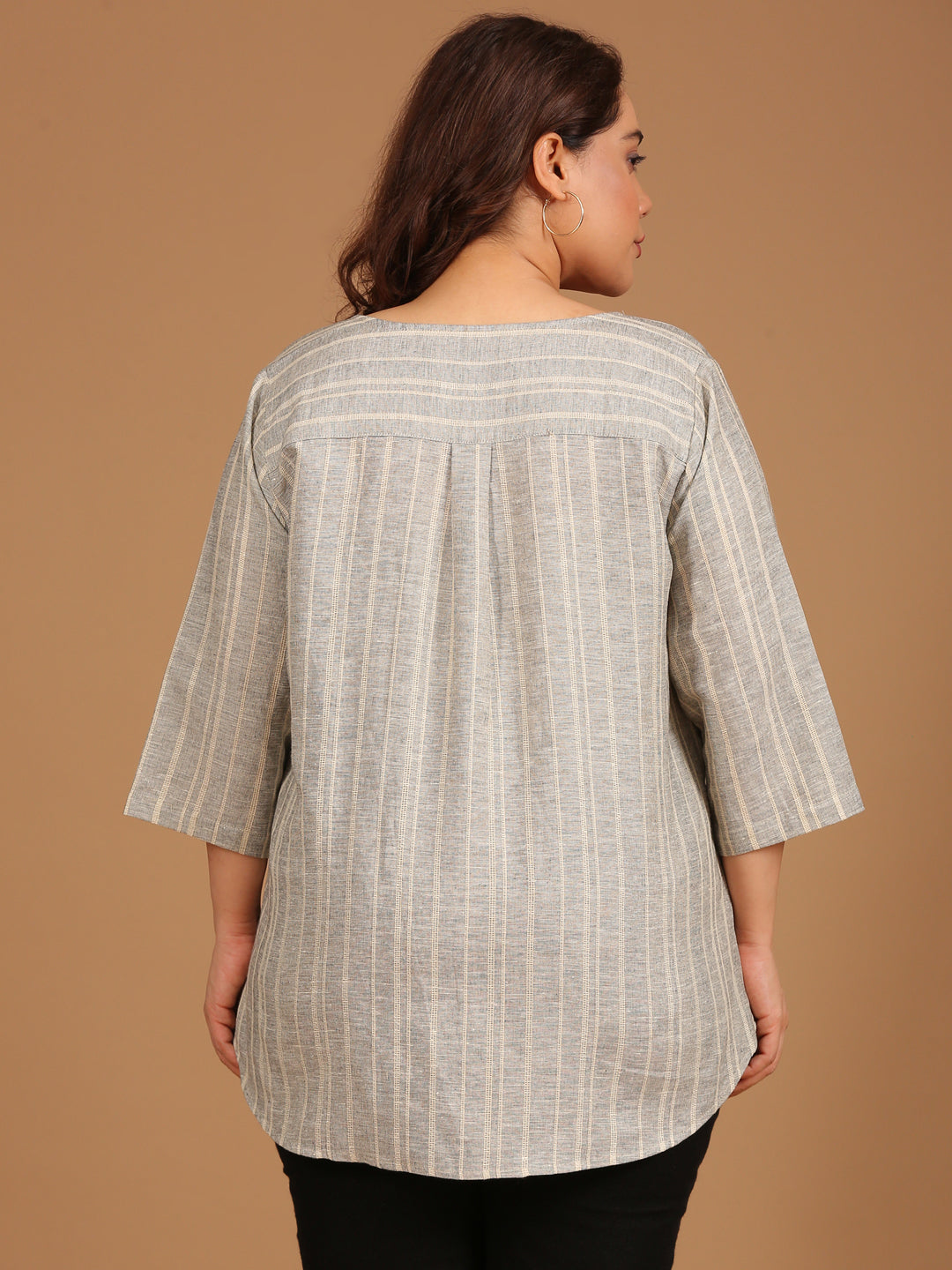 Classic Grey Striped Top