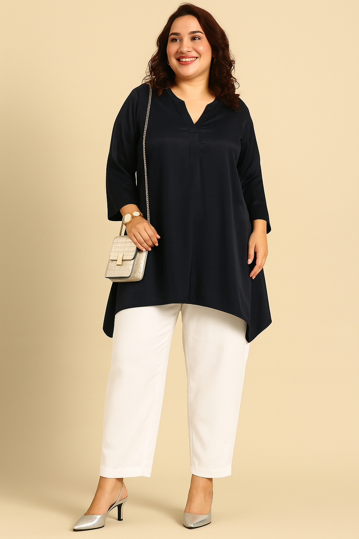 Navy Fishcut Tunic