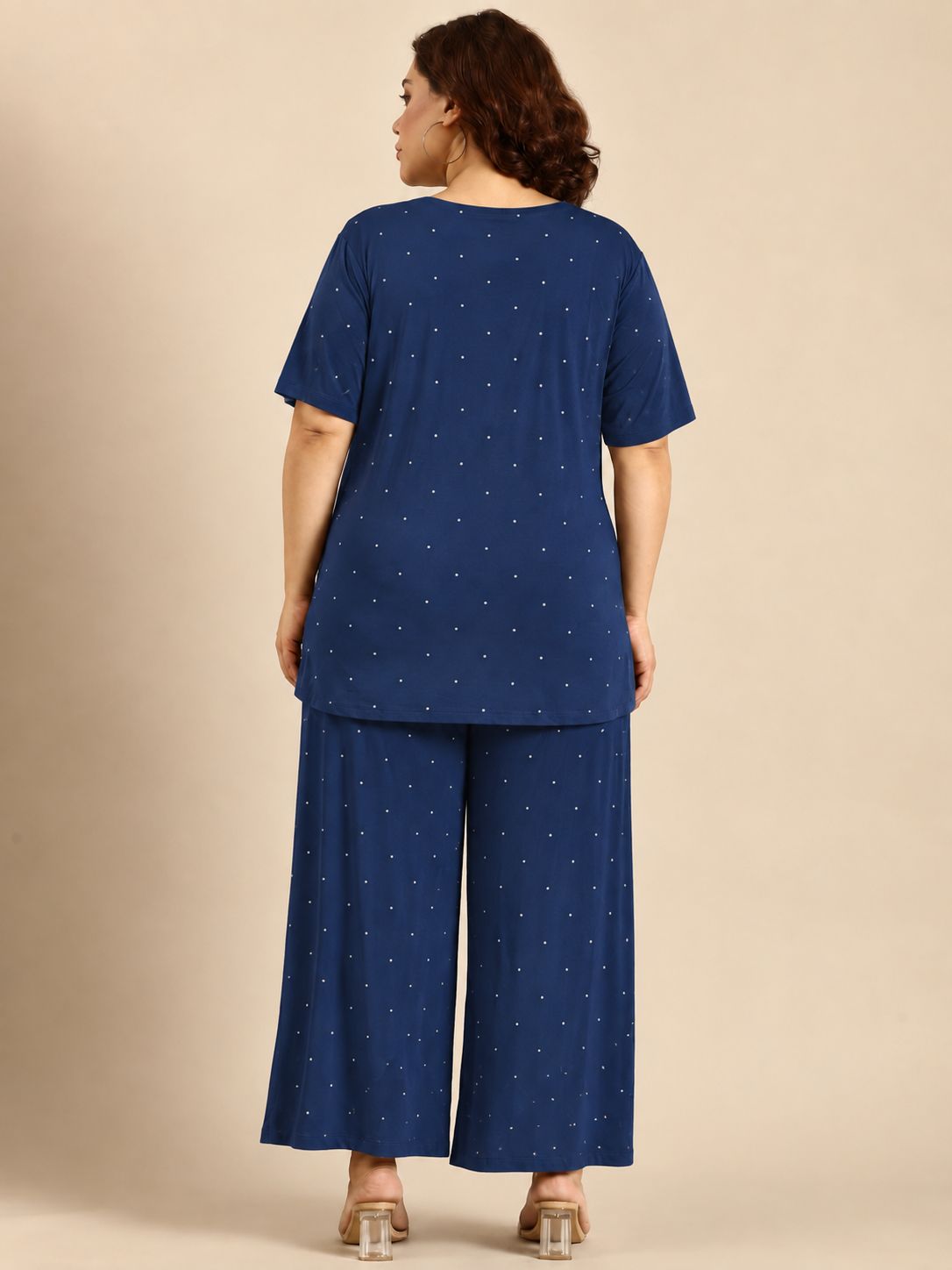 Navy Polka Dot Co-ord Set (2 Piece)