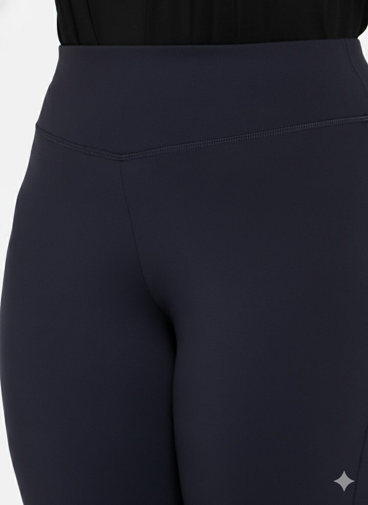 Navy Blue Solid Tights