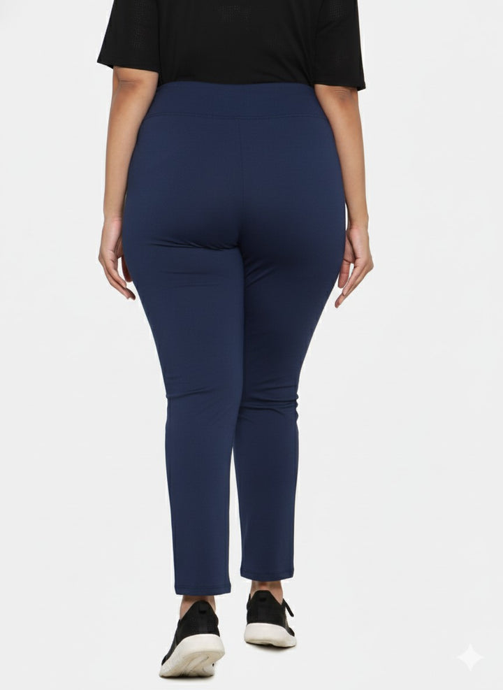 Navy Blue Solid Tights