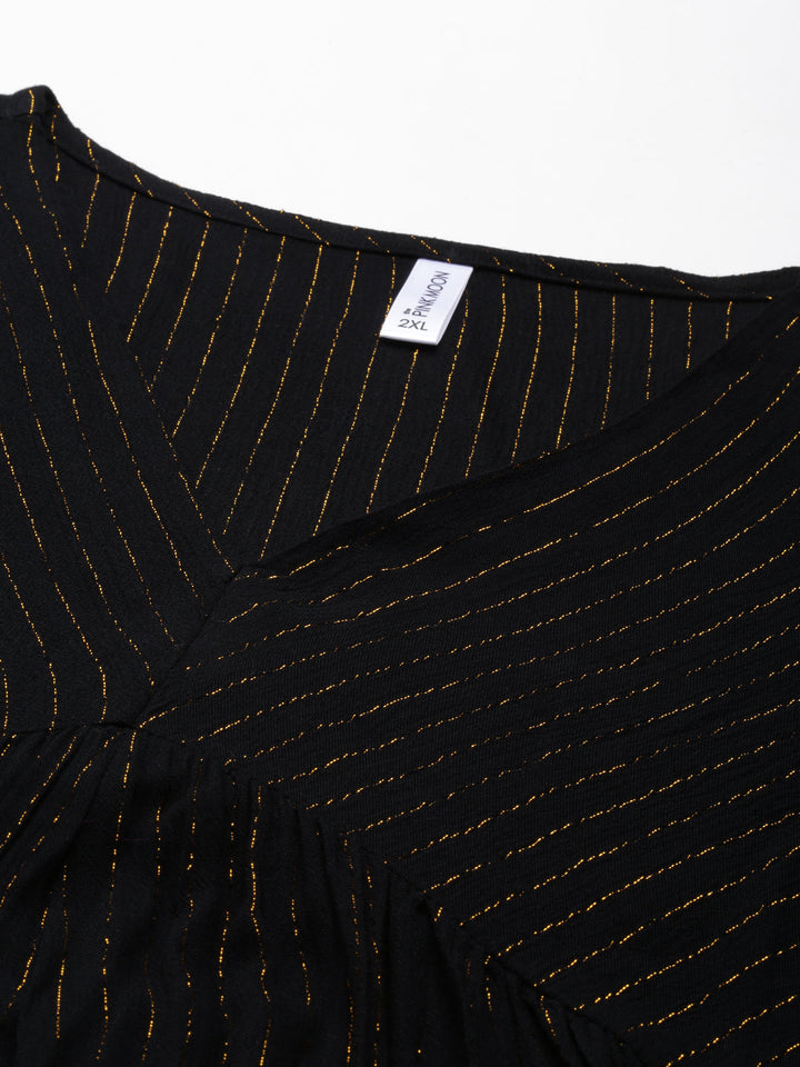 BLACK AND GOLD LUREX TUNIC