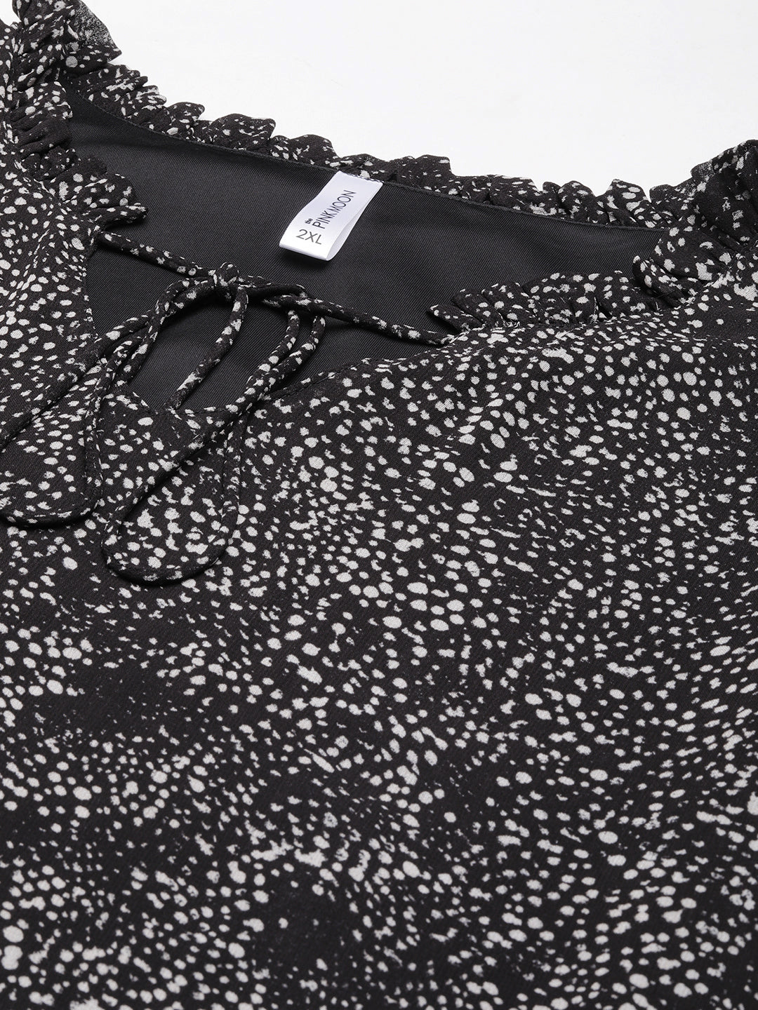 Black Dot Printed Top