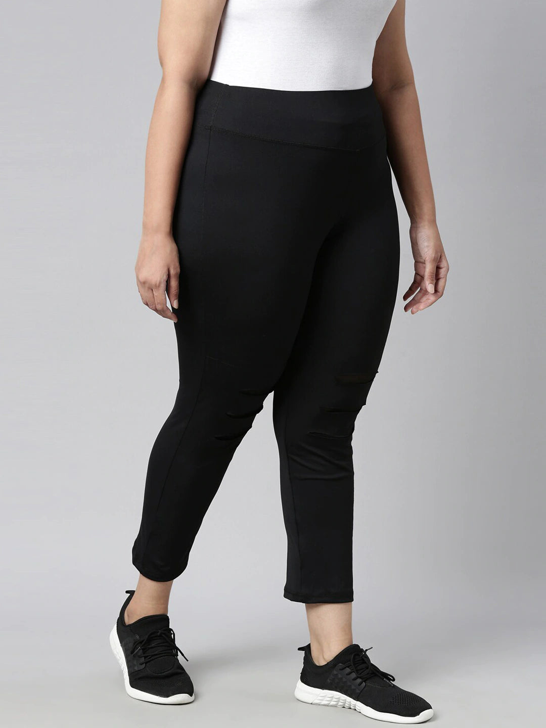 Buy Comfy Plus Size Black Leggings in Warm Winter Fleece | Amydus