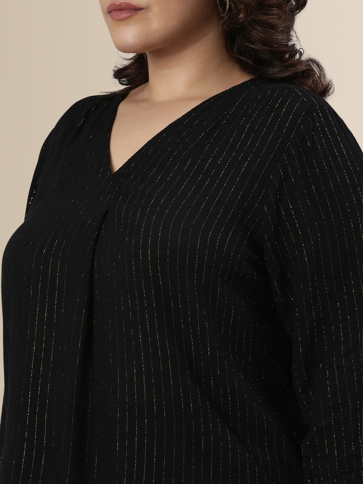 Black And Gold Top